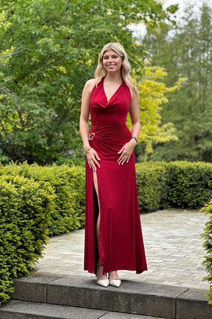 Sevilla Dress - Bordeaux Red