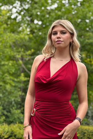 Sevilla Dress - Bordeaux Red