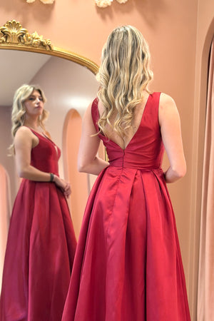Diana Dress - Bordeaux Red