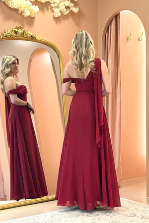 Vienna Dress - Bordeaux Red