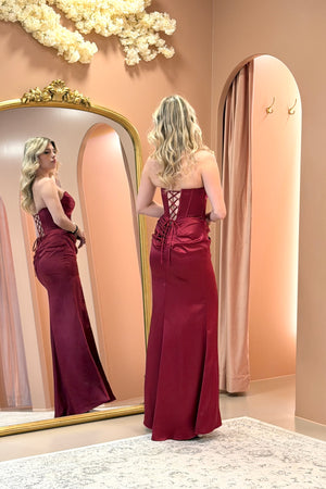 Milan Dress - Deep Red