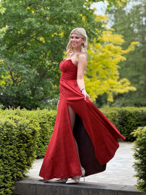 Glimmer  Dress - Sparkling Red