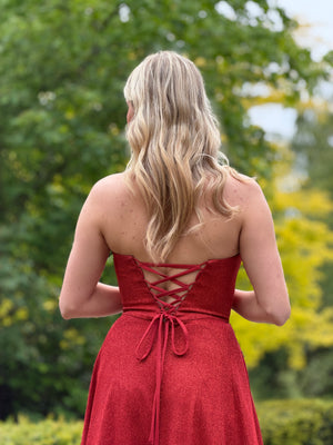 Glimmer  Dress - Sparkling Red