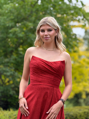 Glimmer  Dress - Sparkling Red