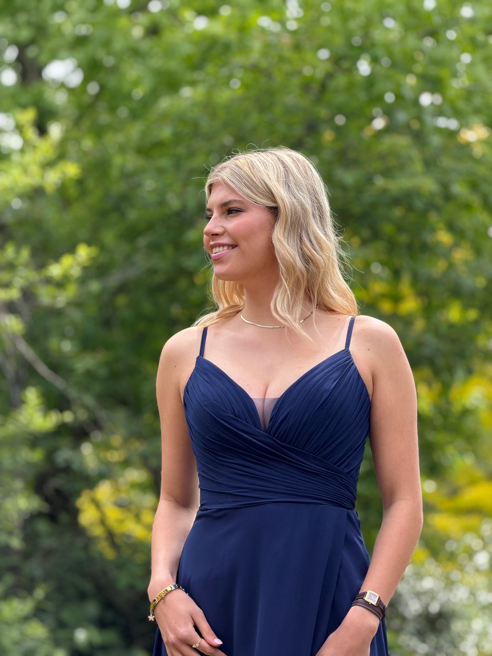 Elegant Dress - Navy