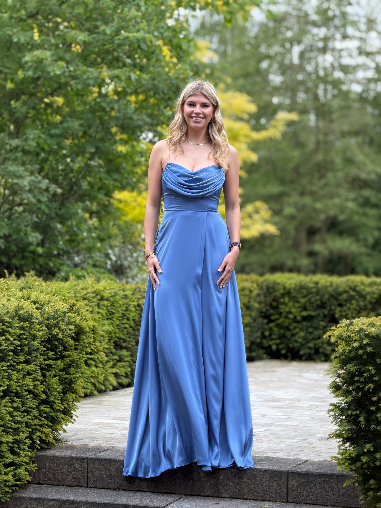 Gorgeous Dress - Grey Blue