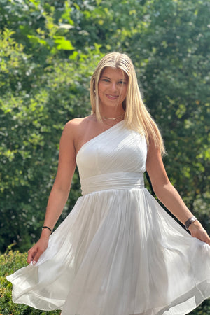 Glam Girl Dress - Short White
