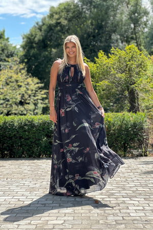 Meadow Dress - Black & Orange