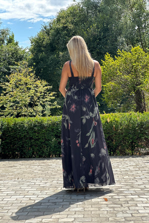 Meadow Dress - Black & Orange