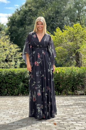 Dahlia Dress - Black & Pink