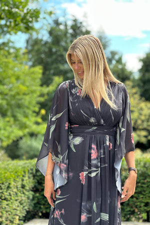 Dahlia Dress - Black & Pink