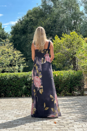 Rose Dress - Black & Pink