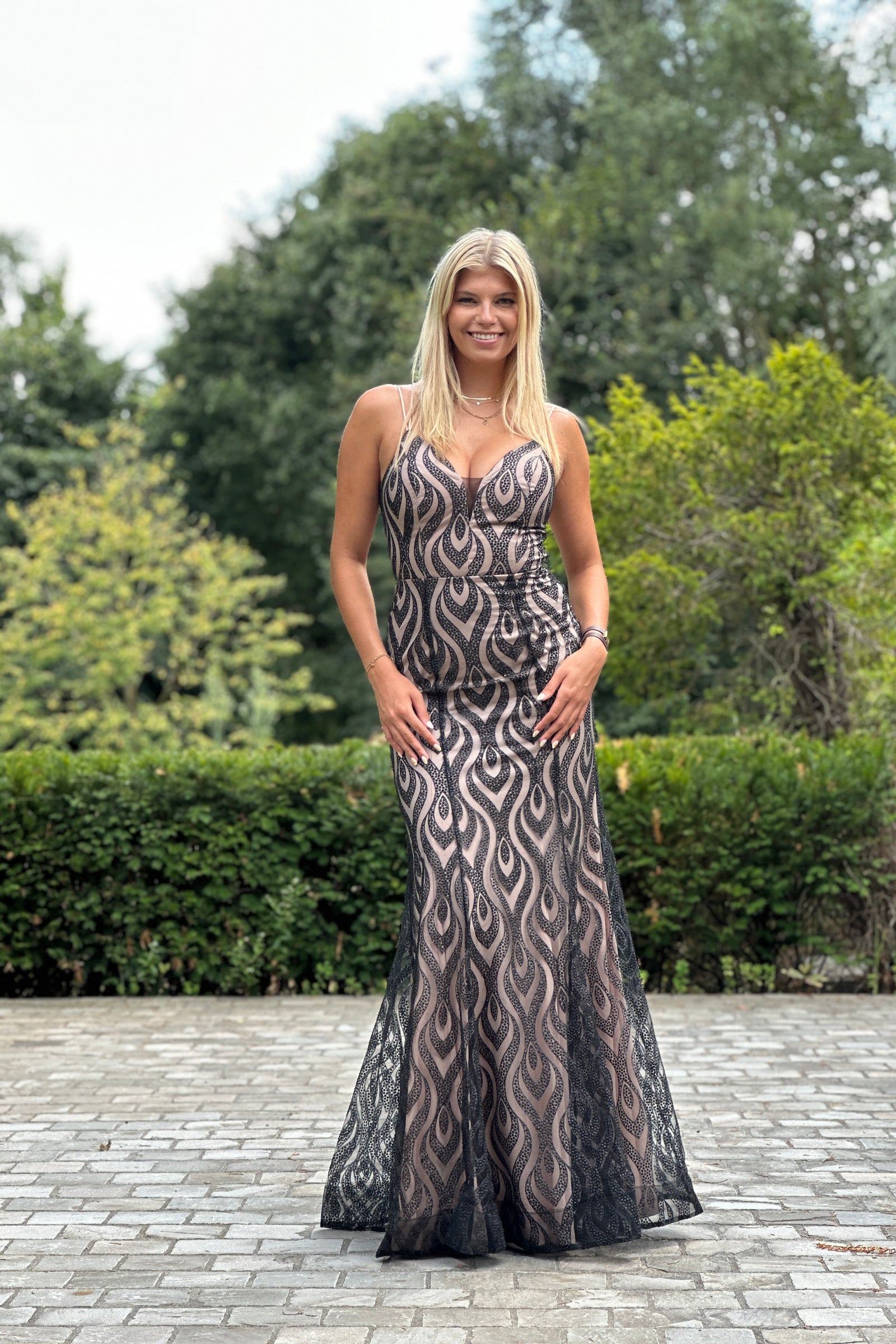 Drama Dress - Black Glitter