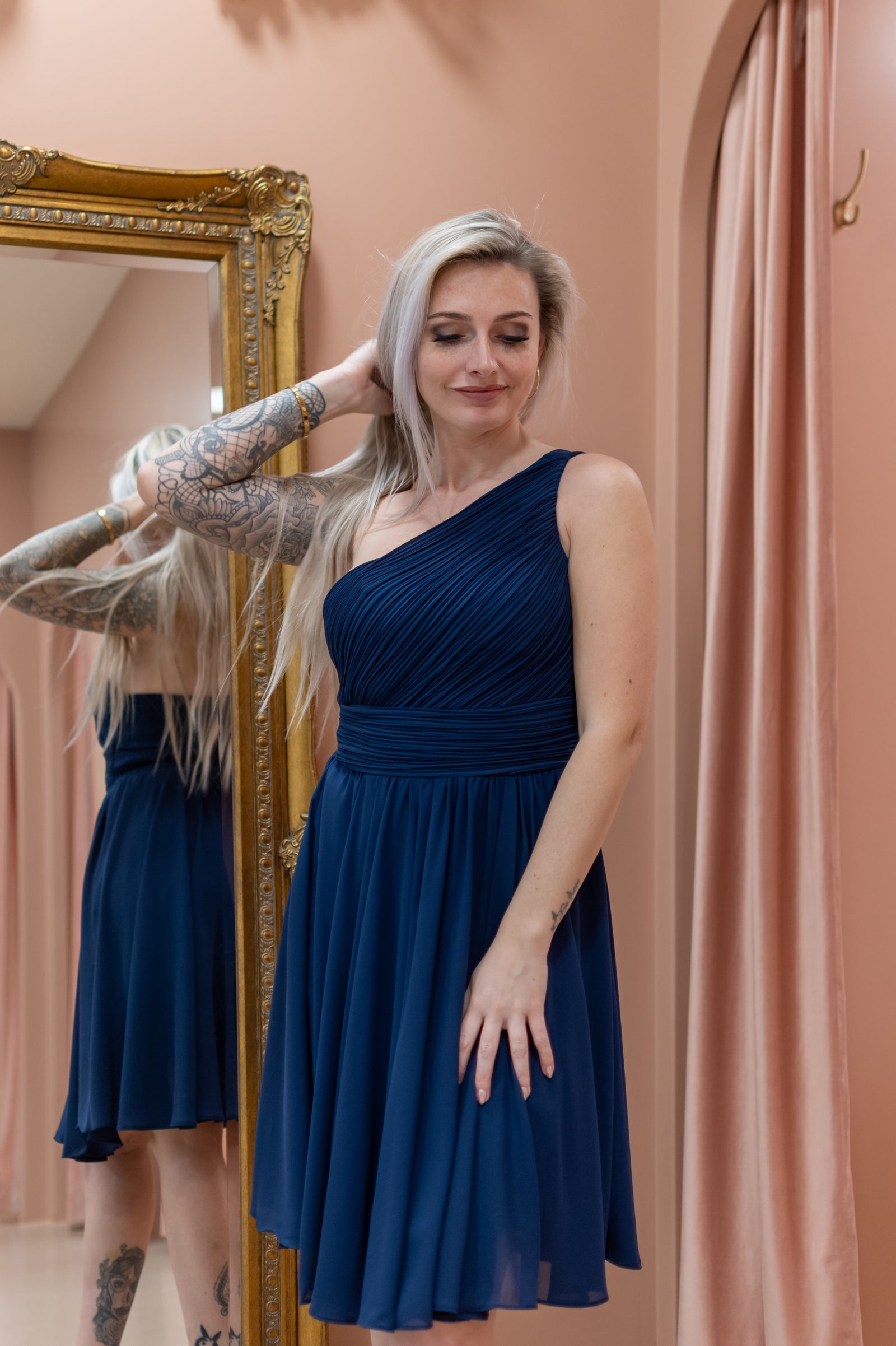 Girly Girl Dress - Navy