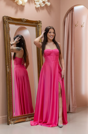 Movie Star Dress - Fuchsia Pink