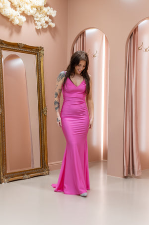 Flame Dress - Hot Pink