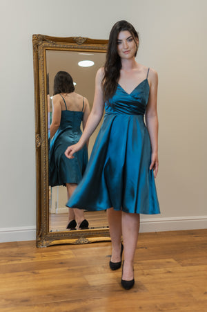 Silky Dress - Oil Blue