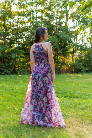 Ballroom Dress - Bordeaux & Mauve