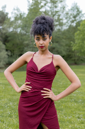 Invite Only Dress - Bordeaux