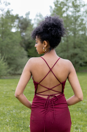 Invite Only Dress - Bordeaux