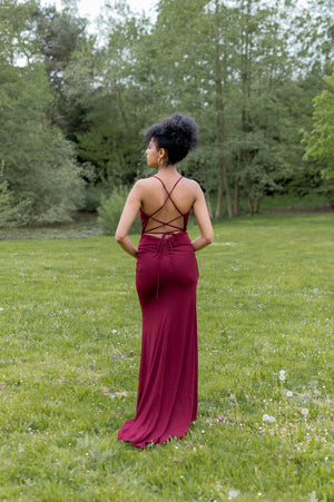 Invite Only Dress - Bordeaux
