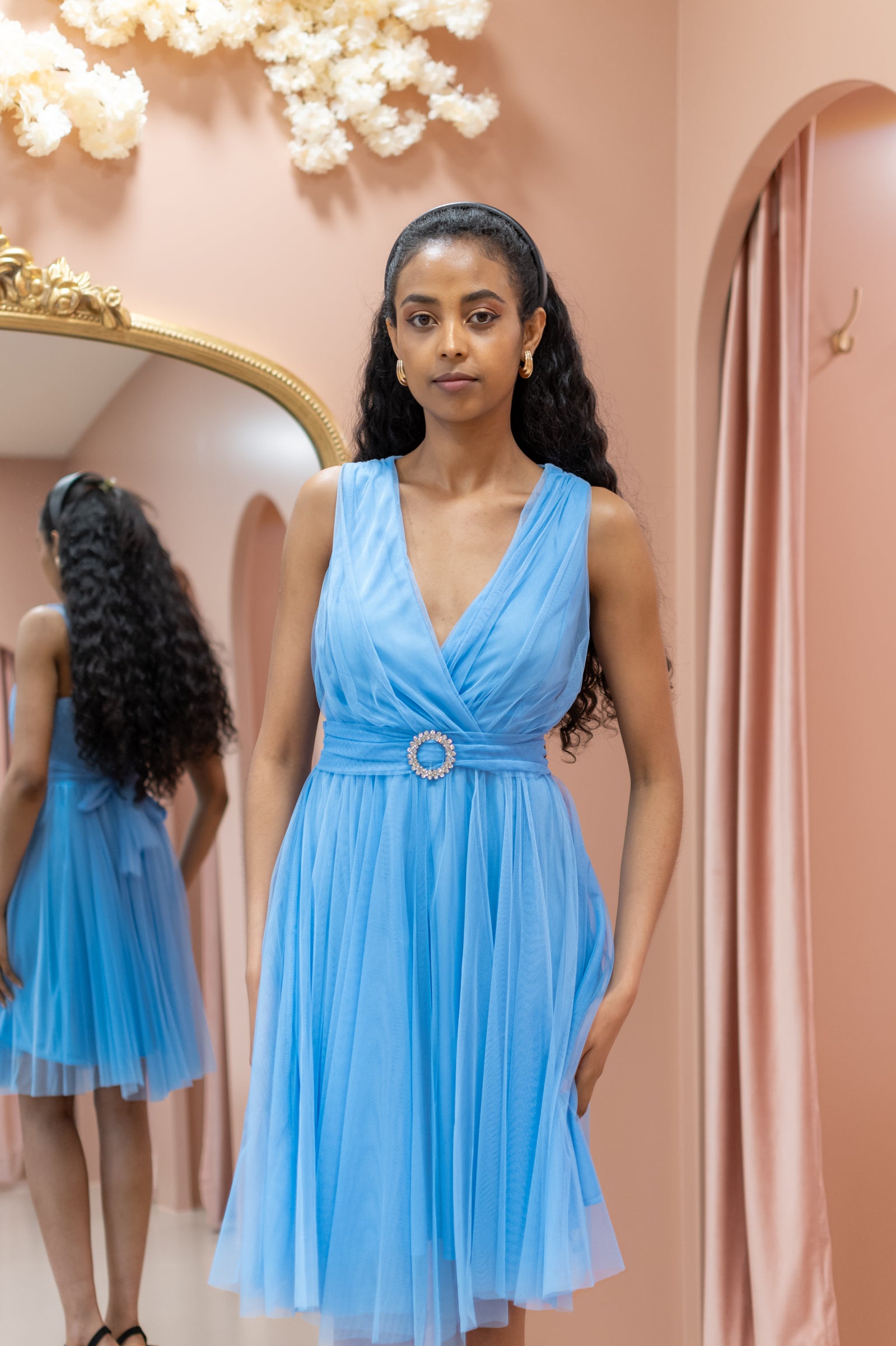 Cutie Sparkle Dress - Pastel Blue