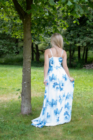 Bloom Dress - Blue & White