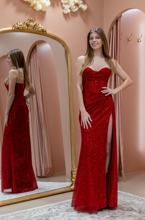 Glitter Dress - Sparkling Red