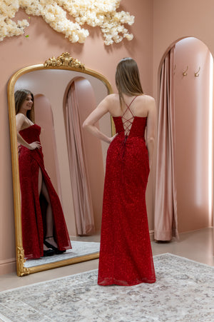 Glitter Dress - Sparkling Red