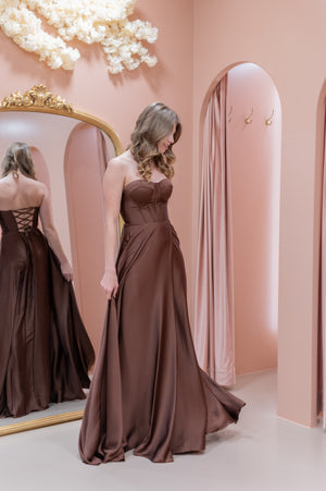 Movie Star Dress - Brown