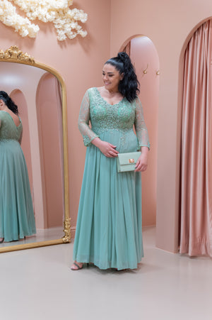 Graceful Dress - Sage Mint Green