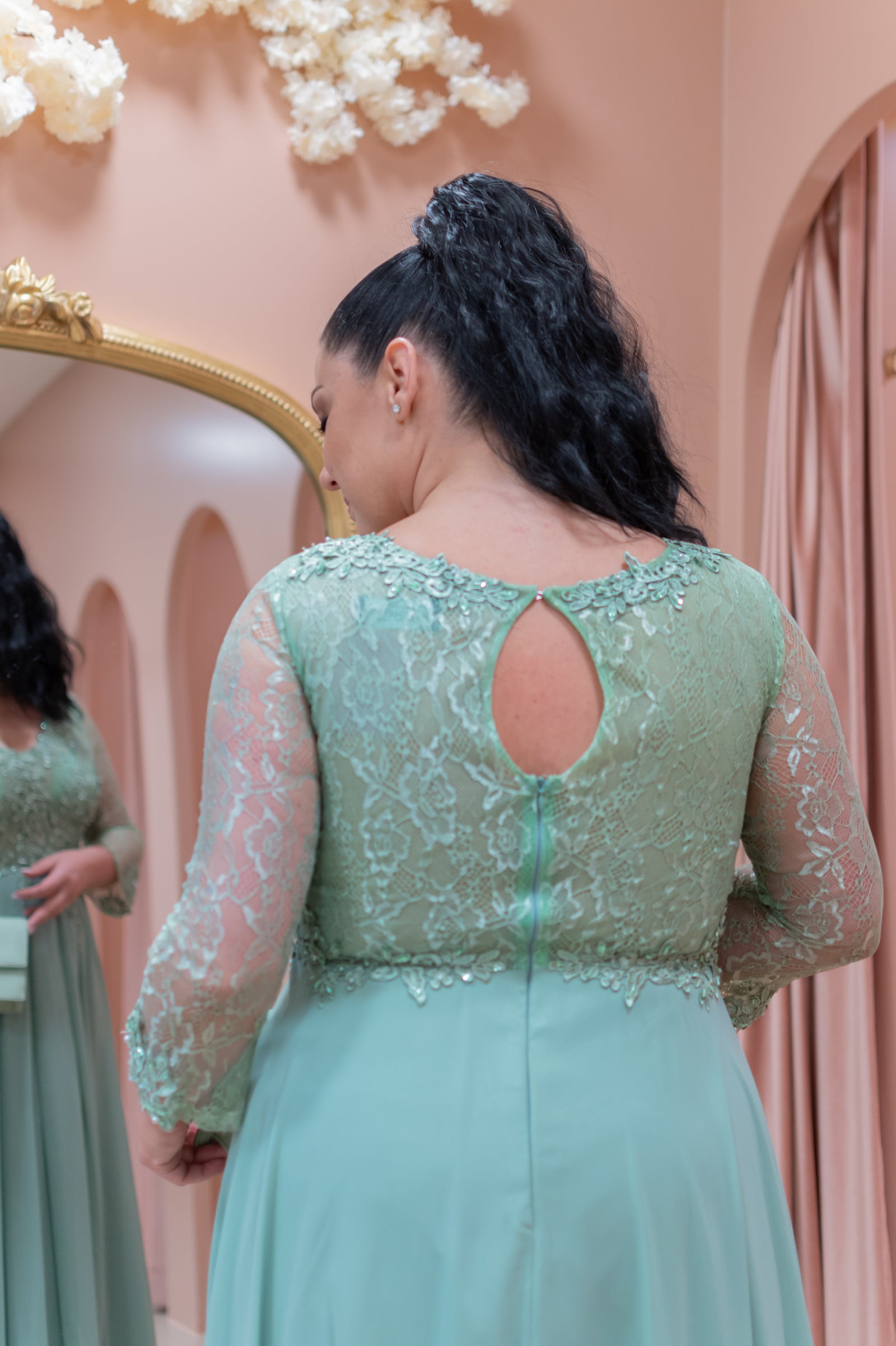 Graceful Dress - Sage Mint Green