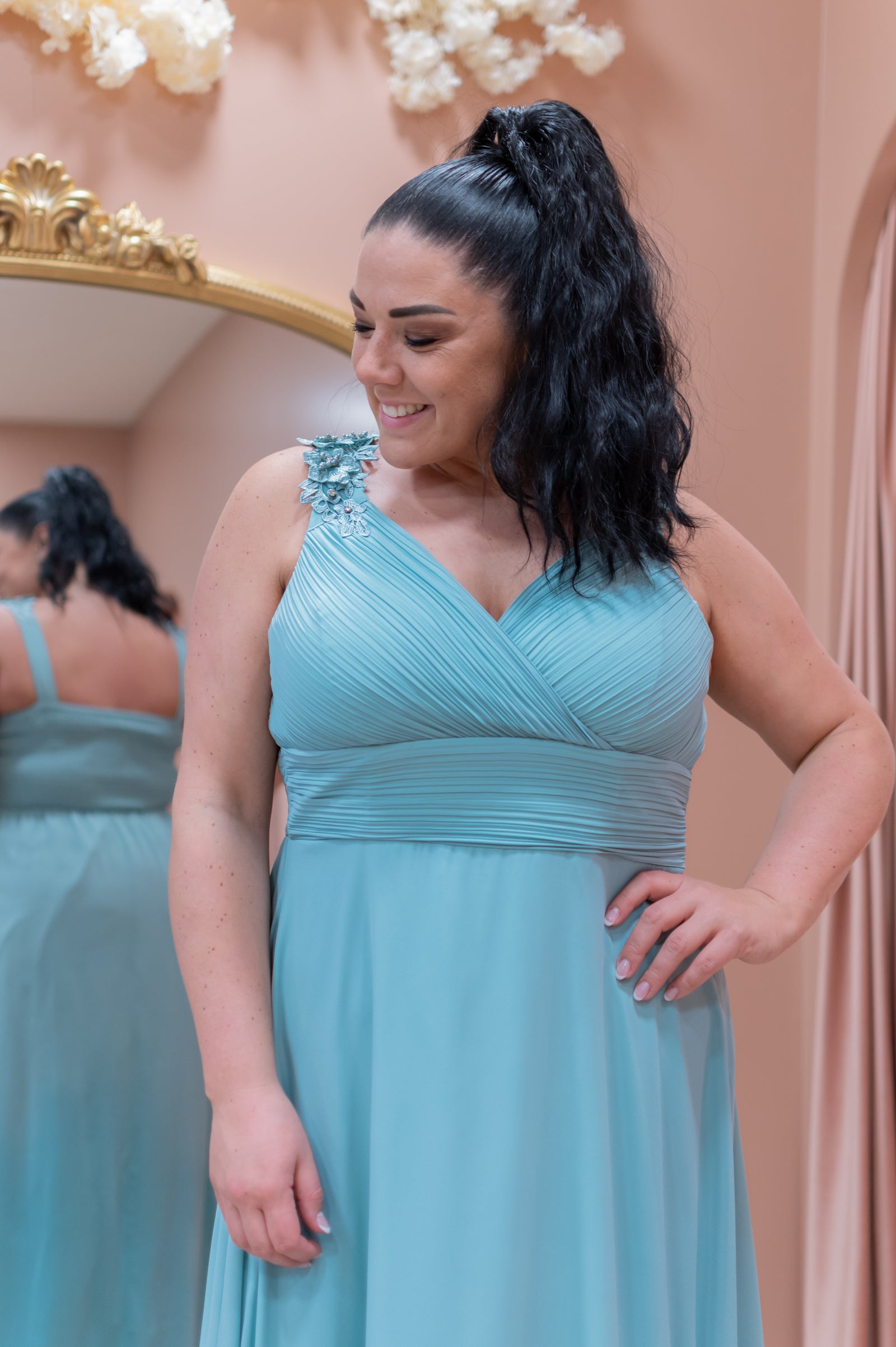Catch The Bouquet Dress - Sage/Mint Green