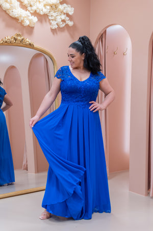 Grace Dress Queen Size - Bright Blue