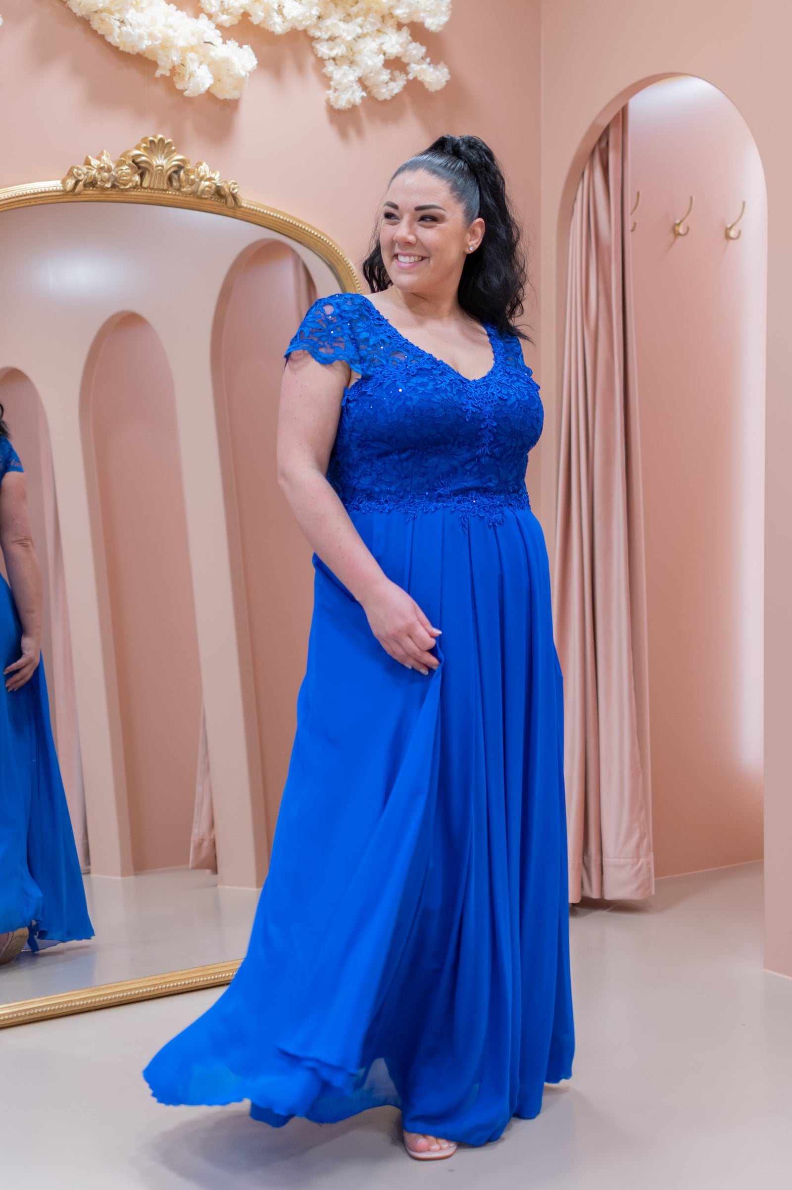 Grace Dress Queen Size - Bright Blue