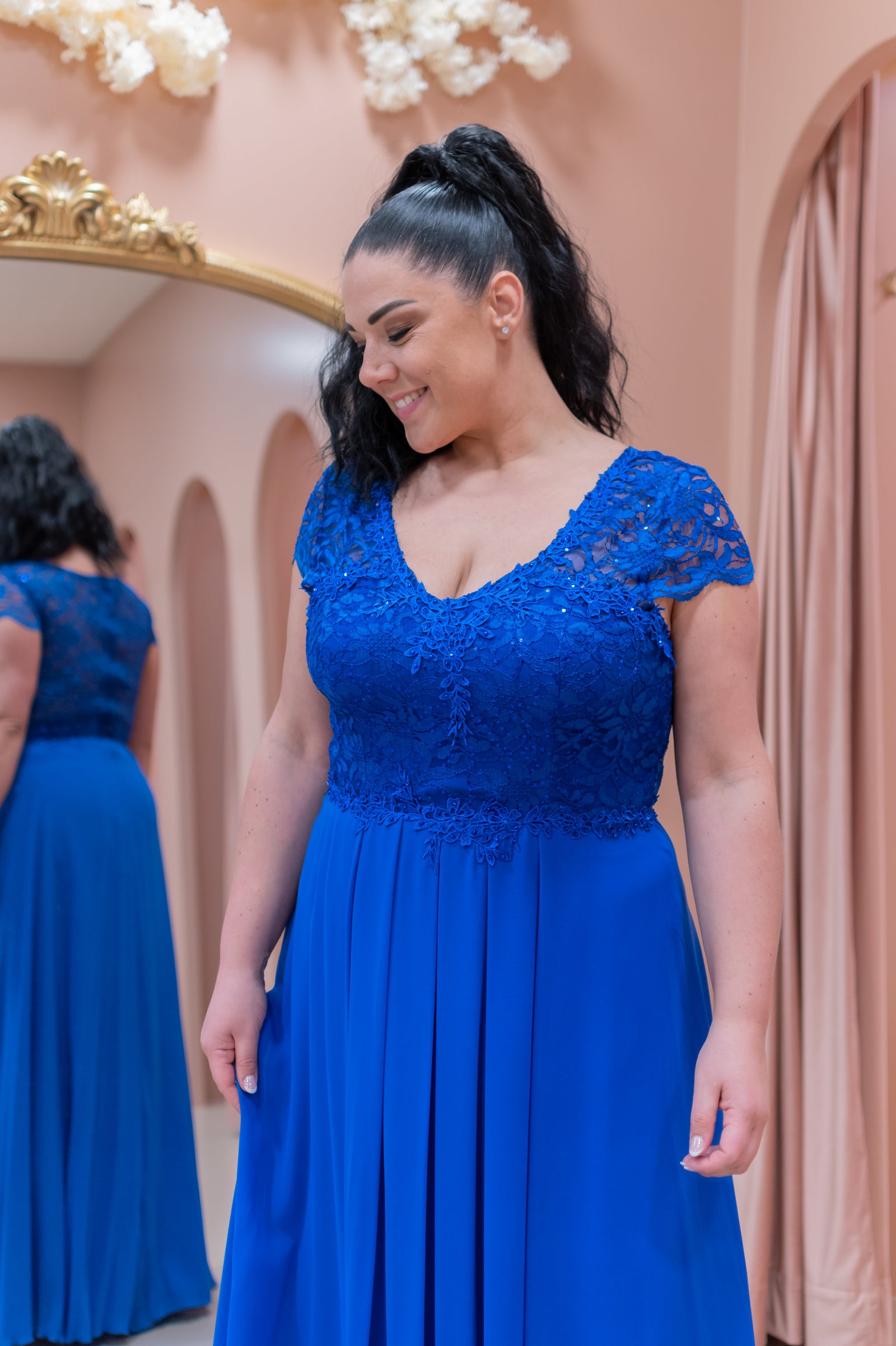 Grace Dress Queen Size - Bright Blue