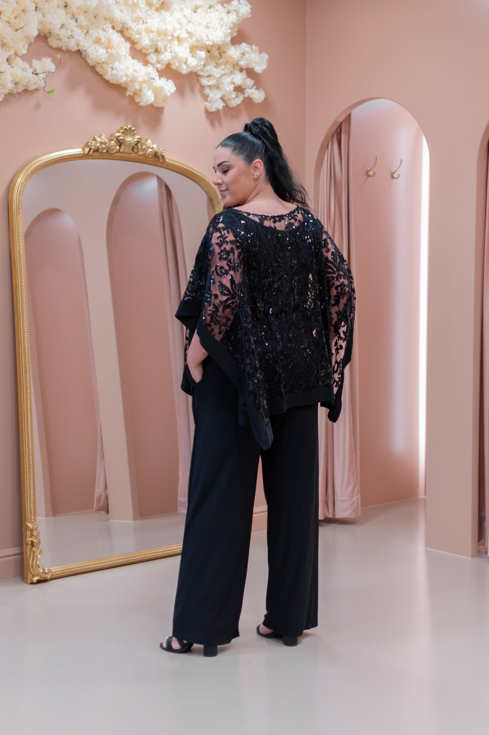 Timeless Pant Set - Black Velvet