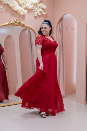 Grace Dress Queen Size - Red