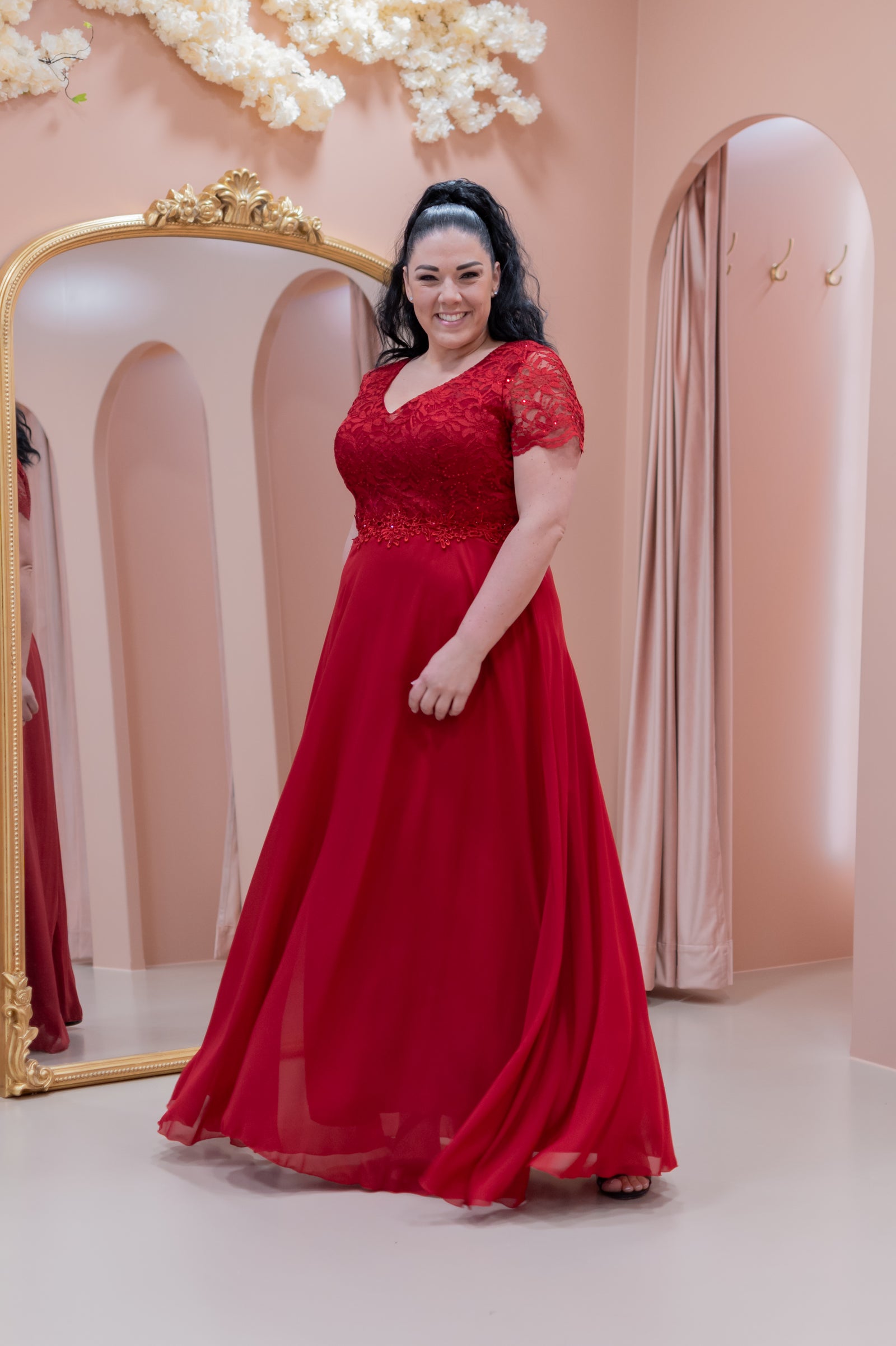 Grace Dress Queen Size - Red