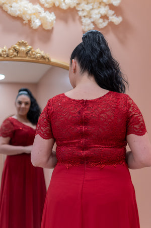 Grace Dress Queen Size - Red