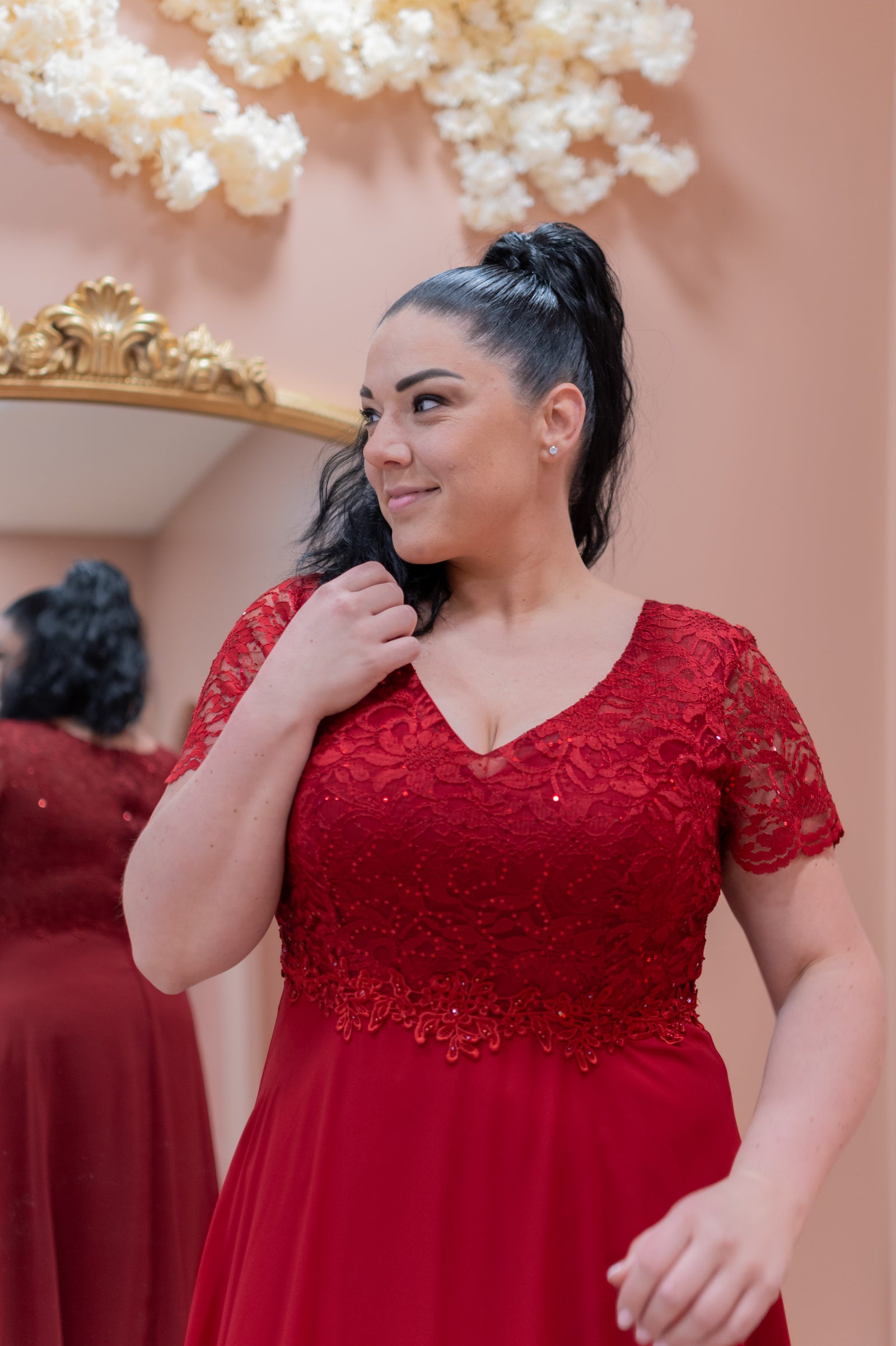 Grace Dress Queen Size - Red