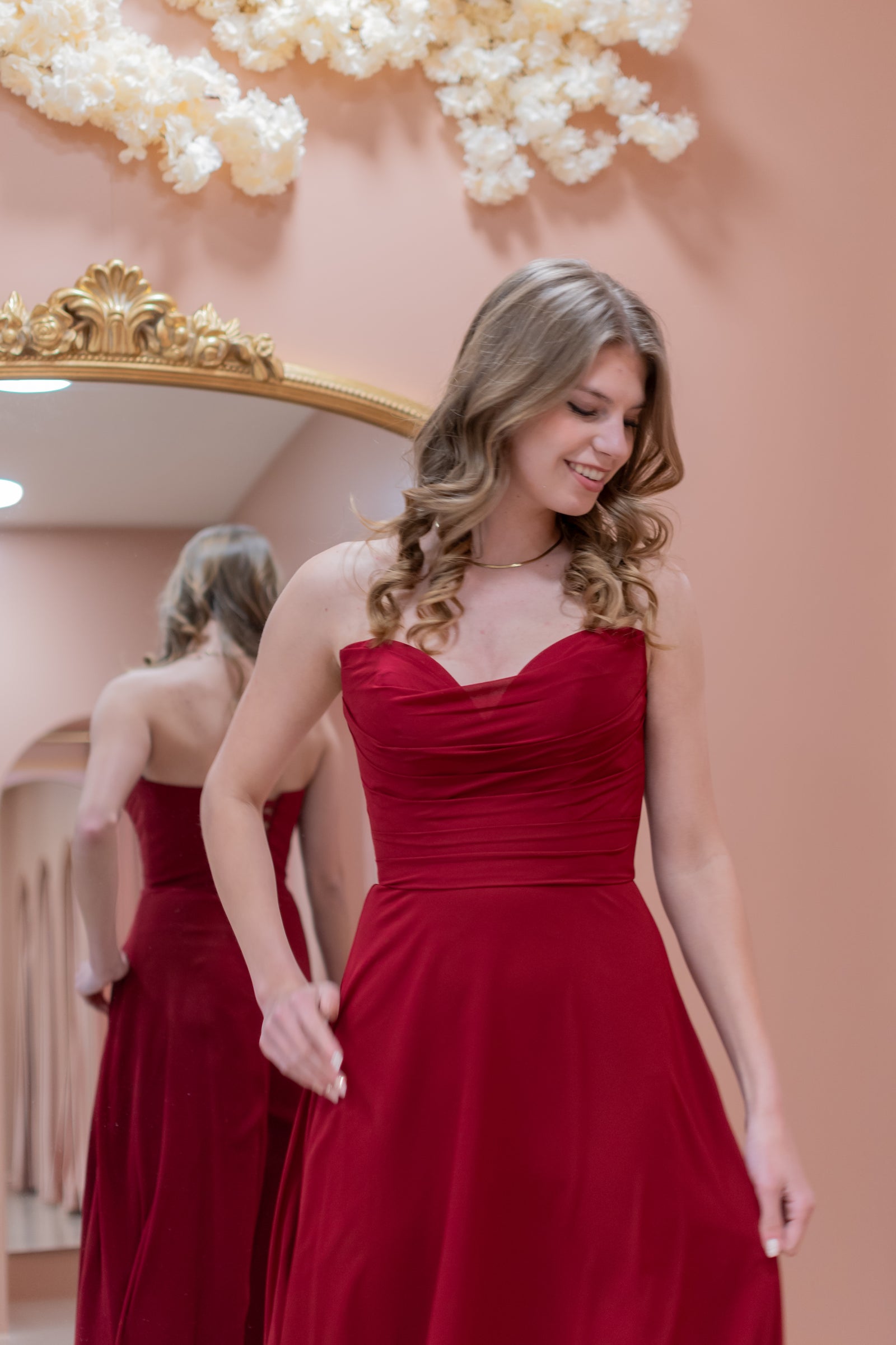 Toulouse Dress - Bordeaux Red