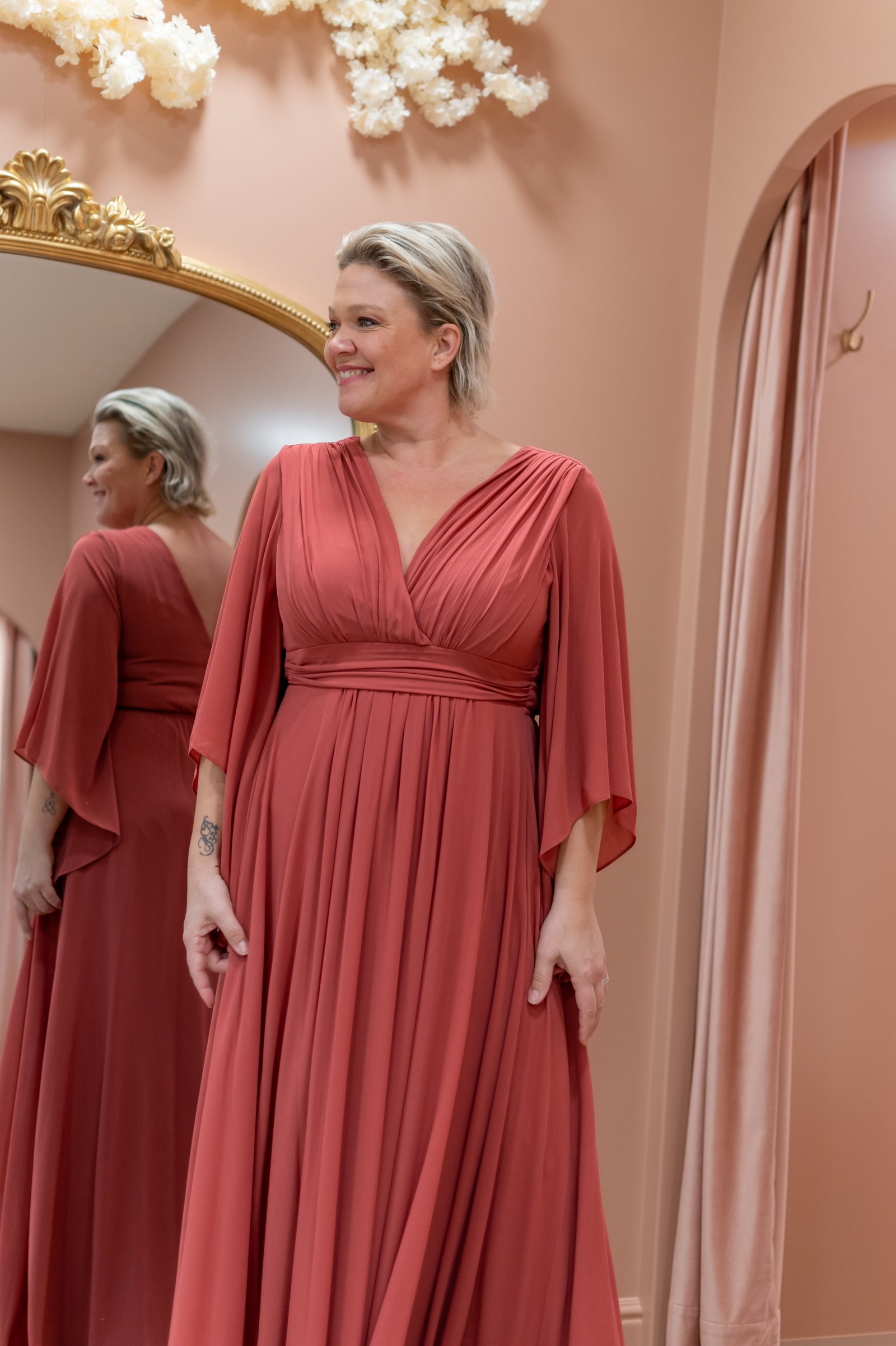 Stylish Dress - Terracotta Pink