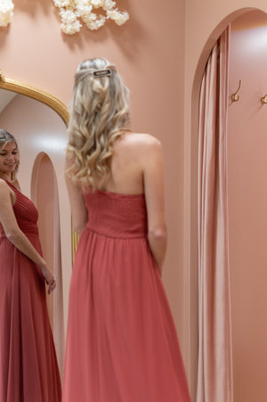 Write Me A Poem Dress - Terracotta Pink