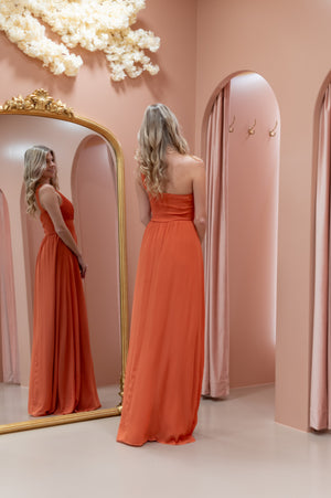 Write Me A Poem Dress - Rusty Orange