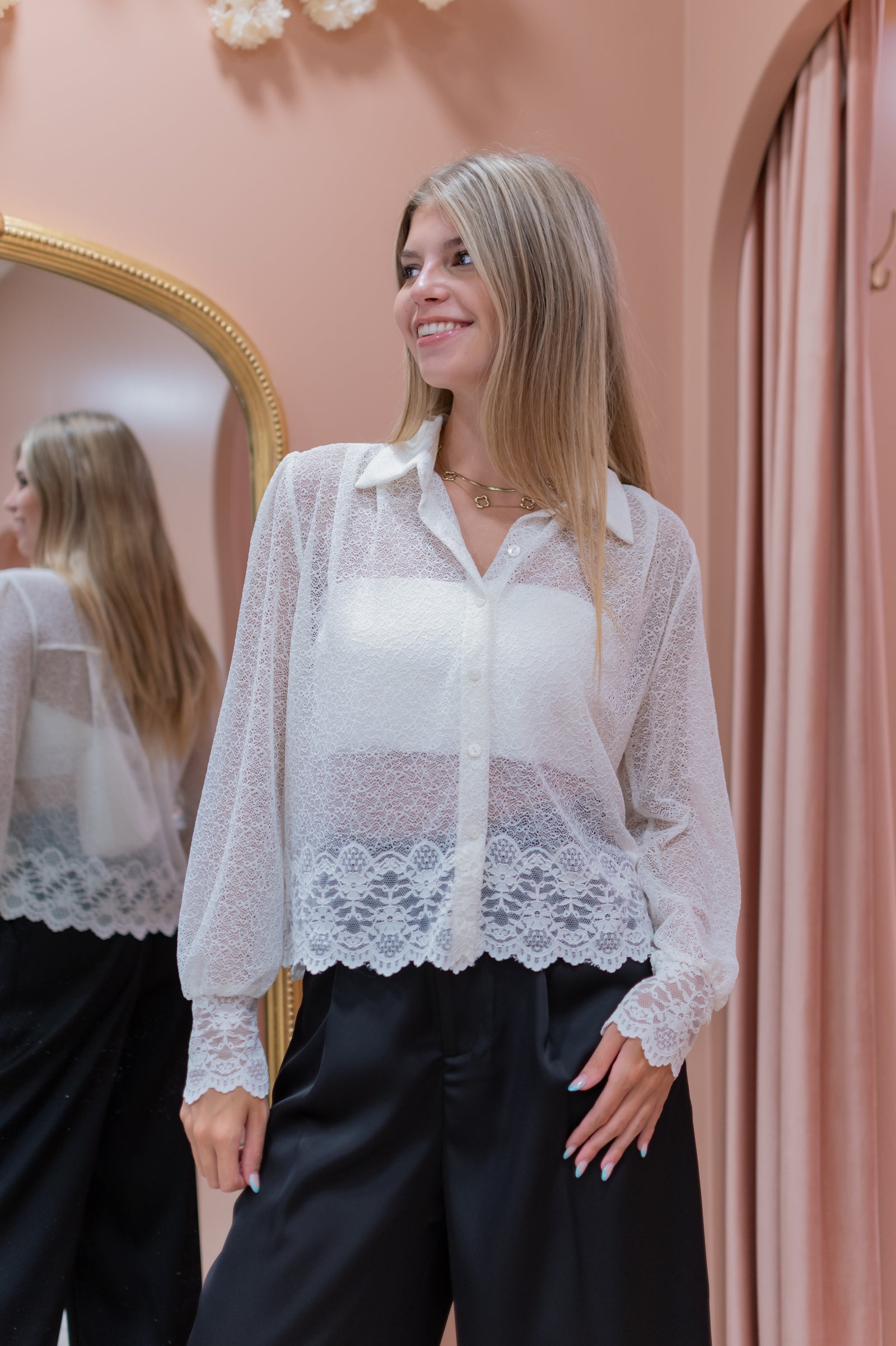 Delicate Blouse - Ecru White