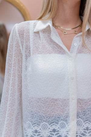 Delicate Blouse - Ecru White