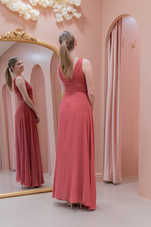 Venice Dress - Rusty Terrracotta Pink