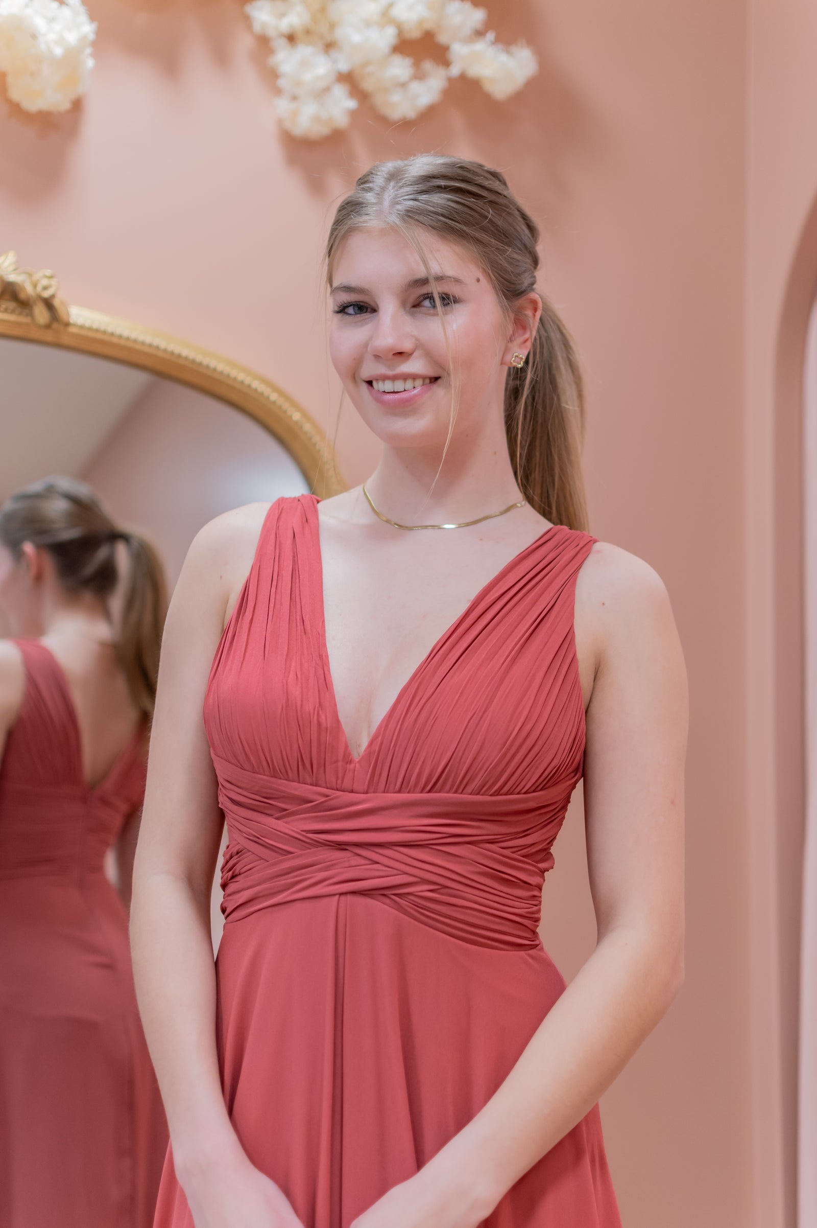 Venice Dress - Rusty Terrracotta Pink