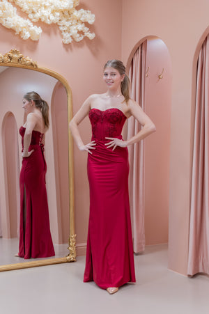 Shooting Star Dress - Cherry Red
